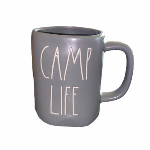 Rae Dunn Gray White Camp Life Coffee Tea Mug